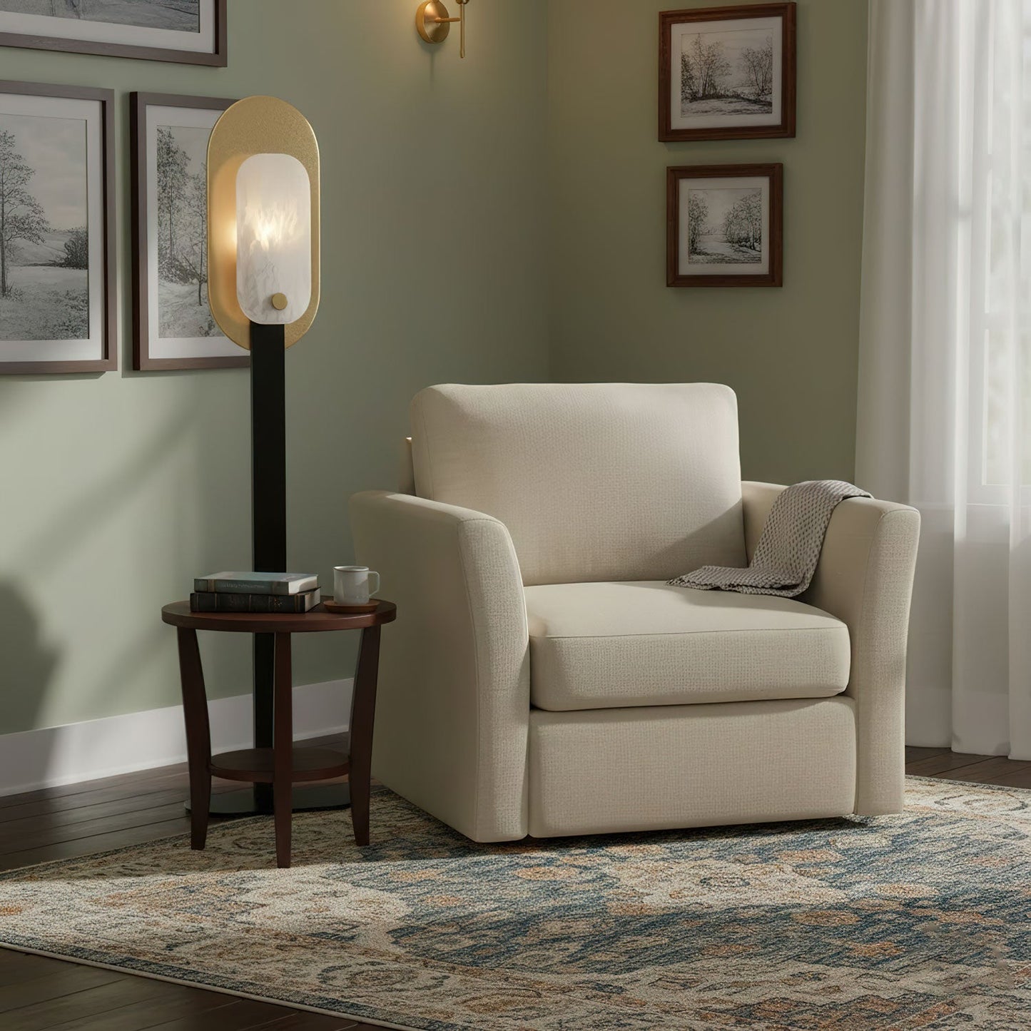 Mosaic Elegance Alabaster Floor Lamp