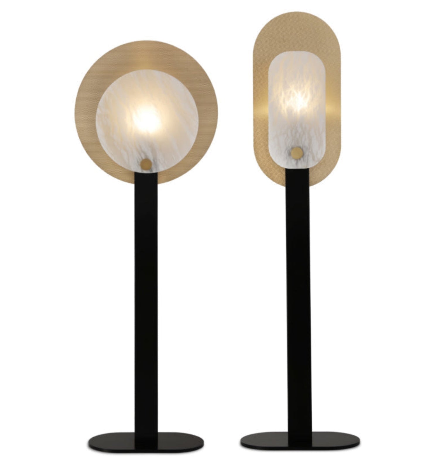 Mosaic Elegance Alabaster Floor Lamp