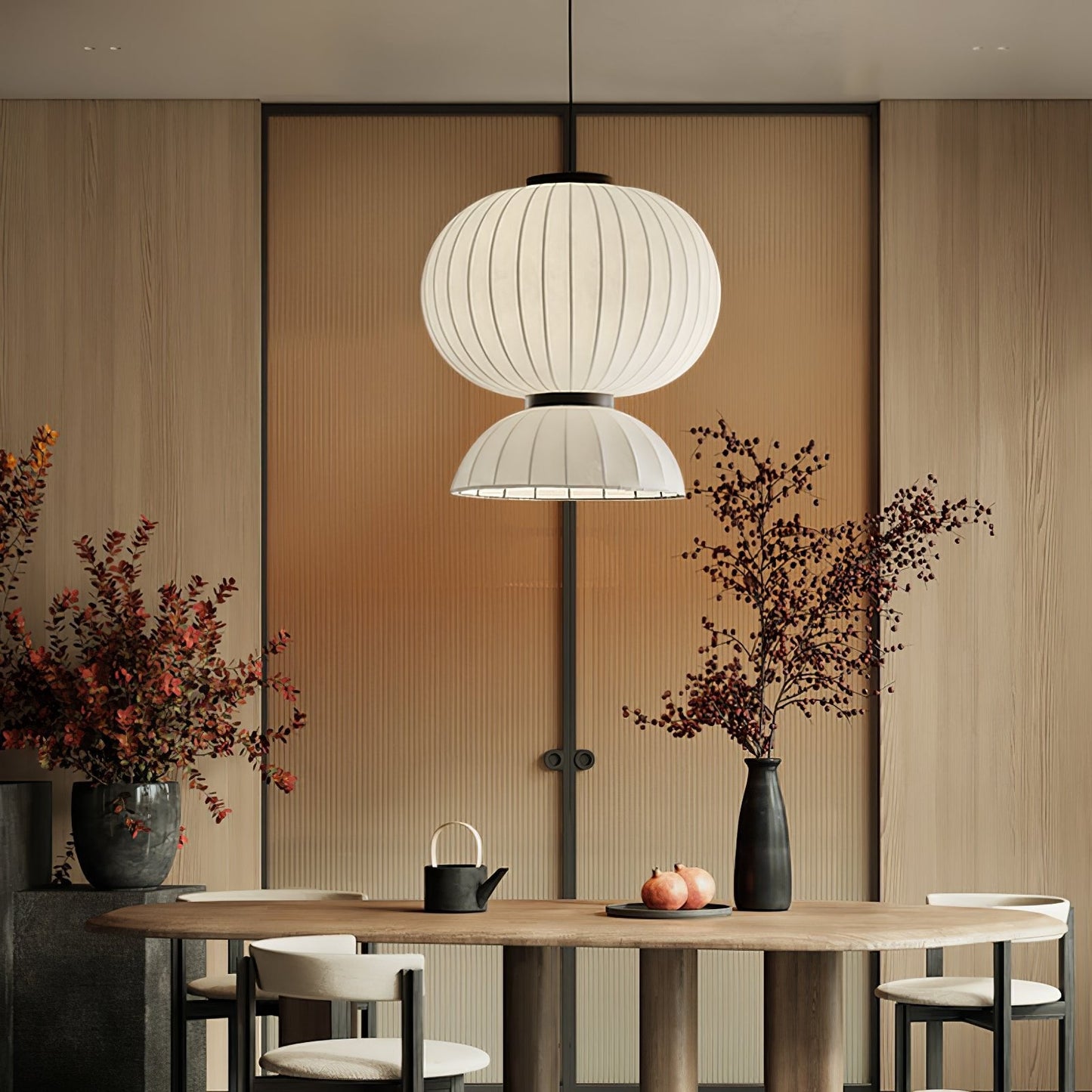 Mulberry Silk Lantern Droplight Pendant Light