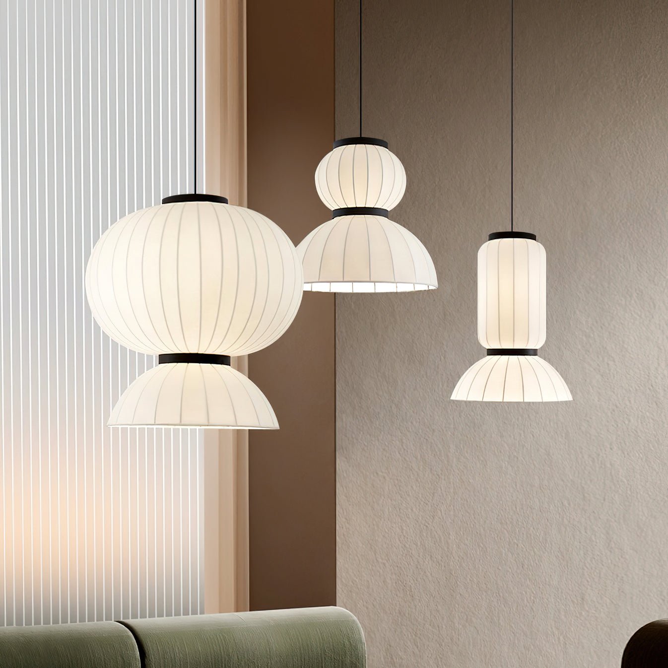 Mulberry Silk Lantern Droplight Pendant Light