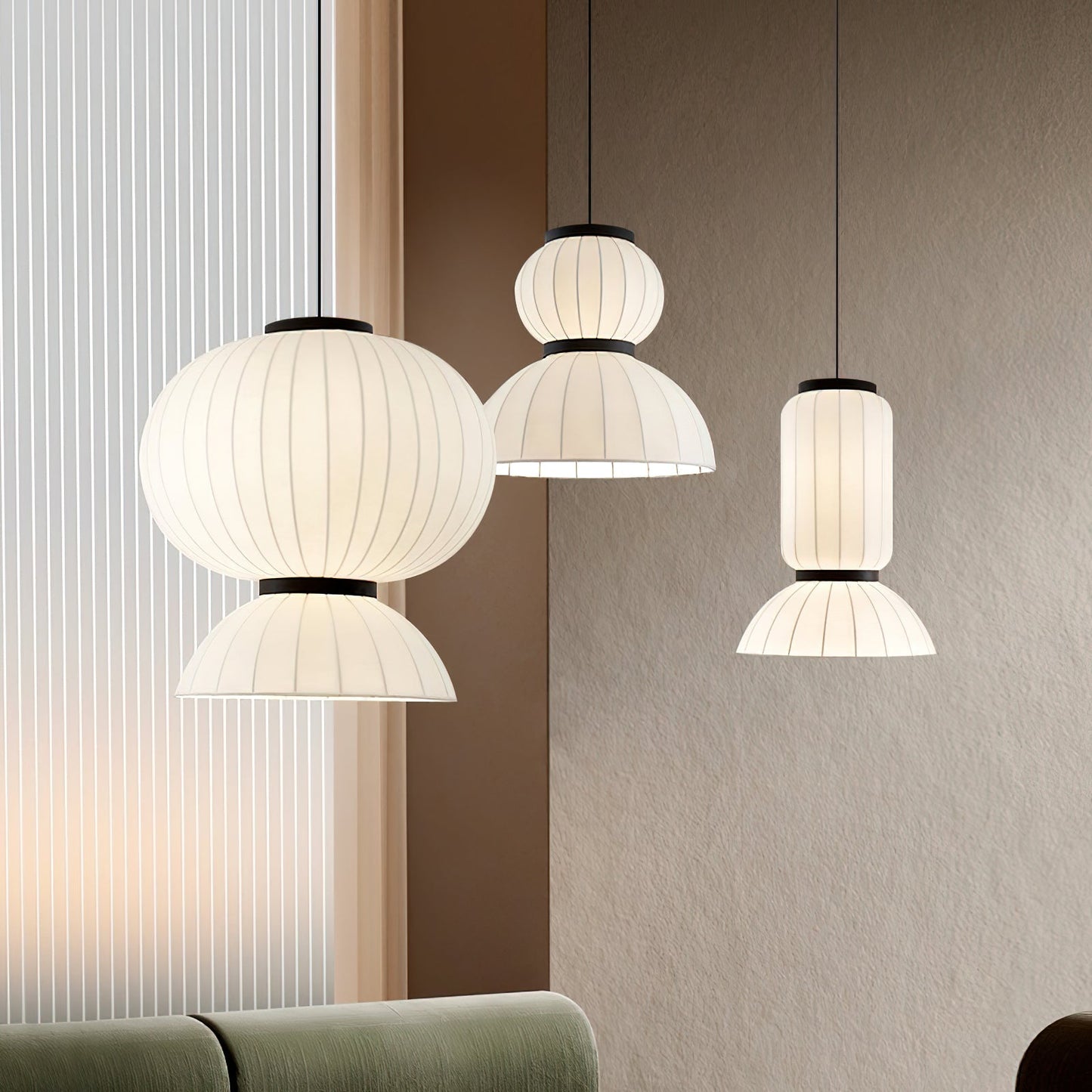 Mulberry Silk Lantern Droplight Pendant Light