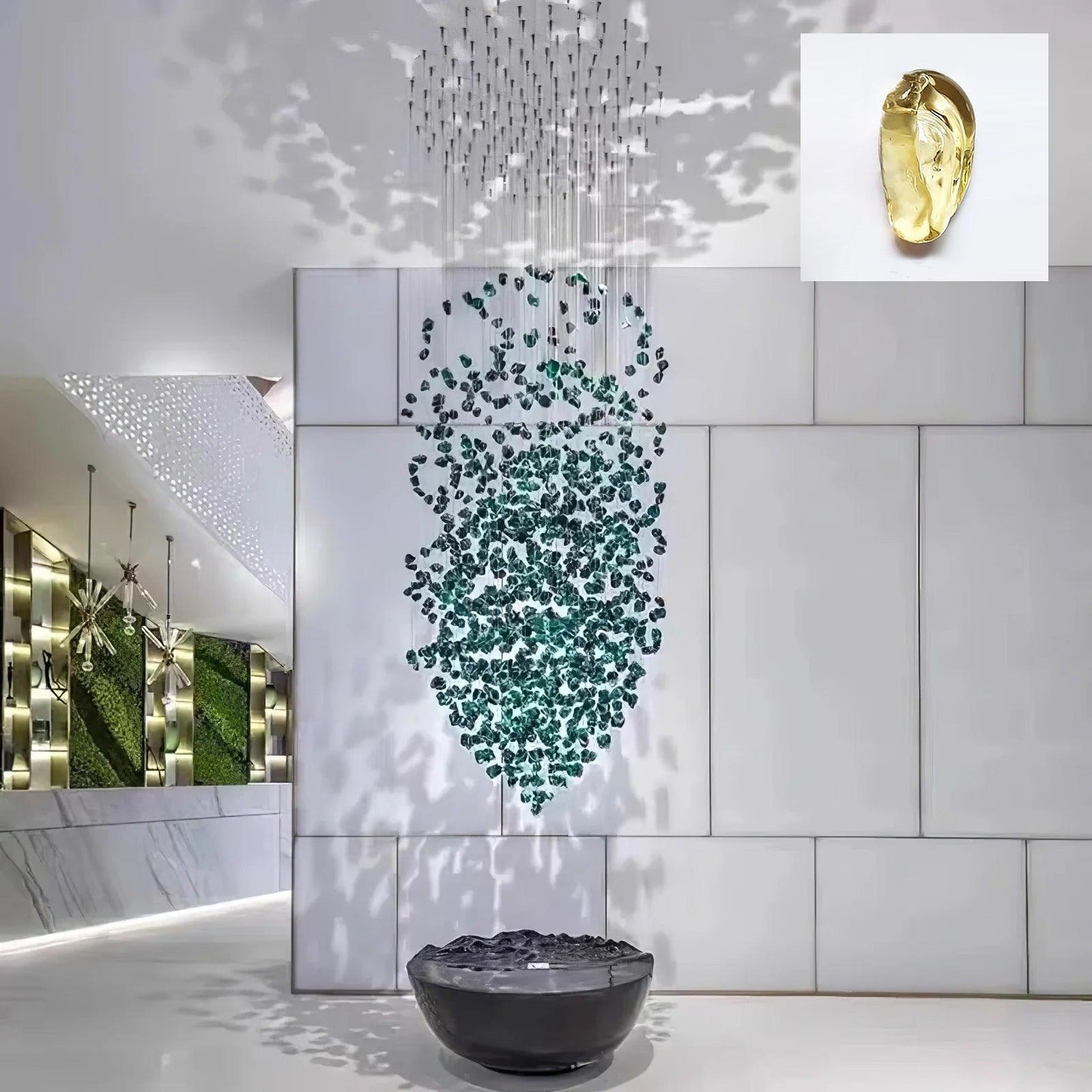 Multicolor Crystal Stone Electrolier Chandelier