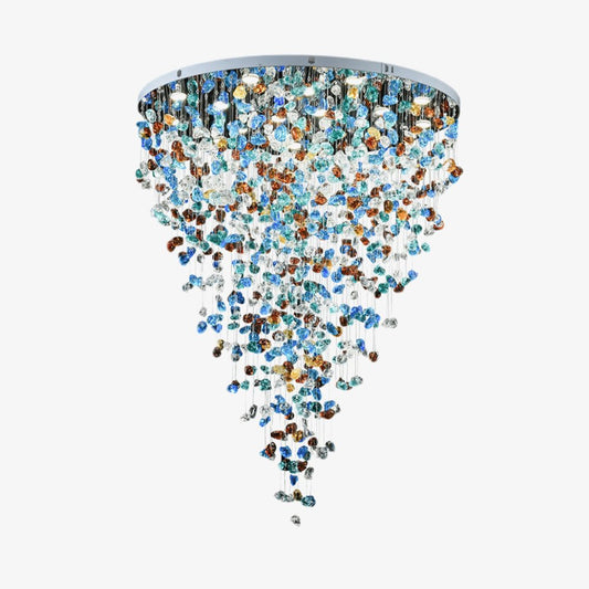 Multicolor Crystal Stone Electrolier Chandelier