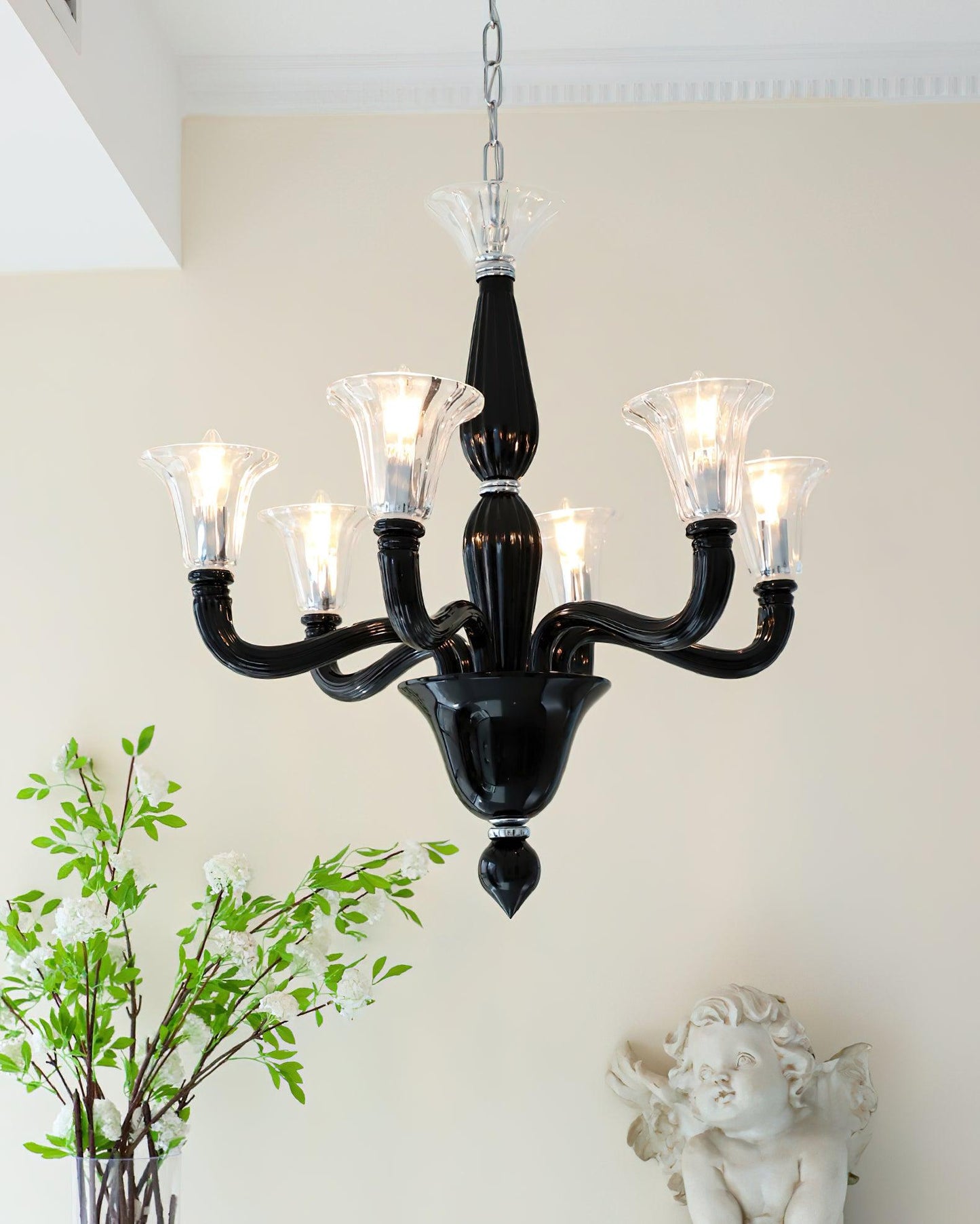 Murano Candle Candelabrum Chandelier