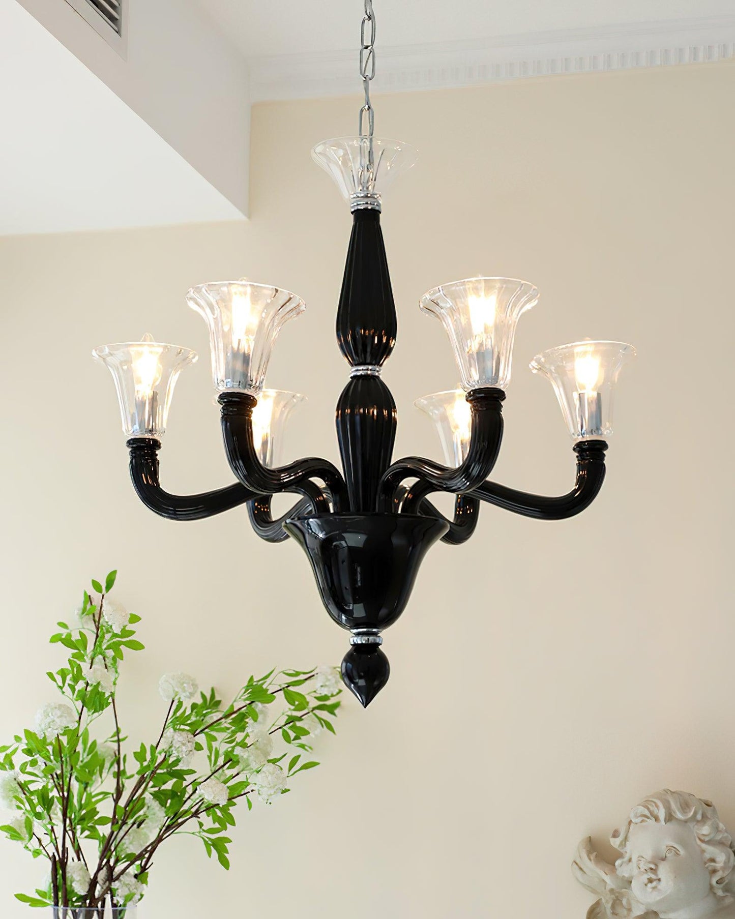 Murano Candle Candelabrum Chandelier