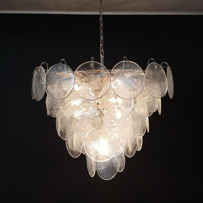 Murano Disc Iridescent Ceiling fixture Chandelier