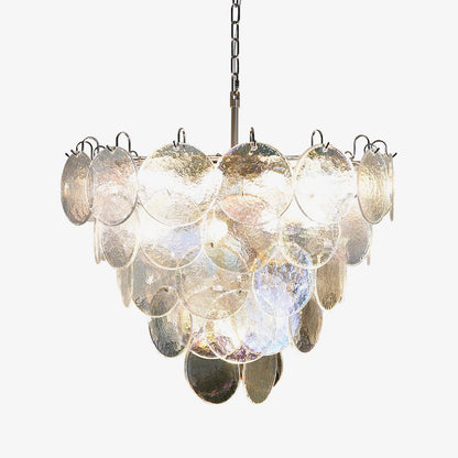 Murano Disc Iridescent Ceiling fixture Chandelier