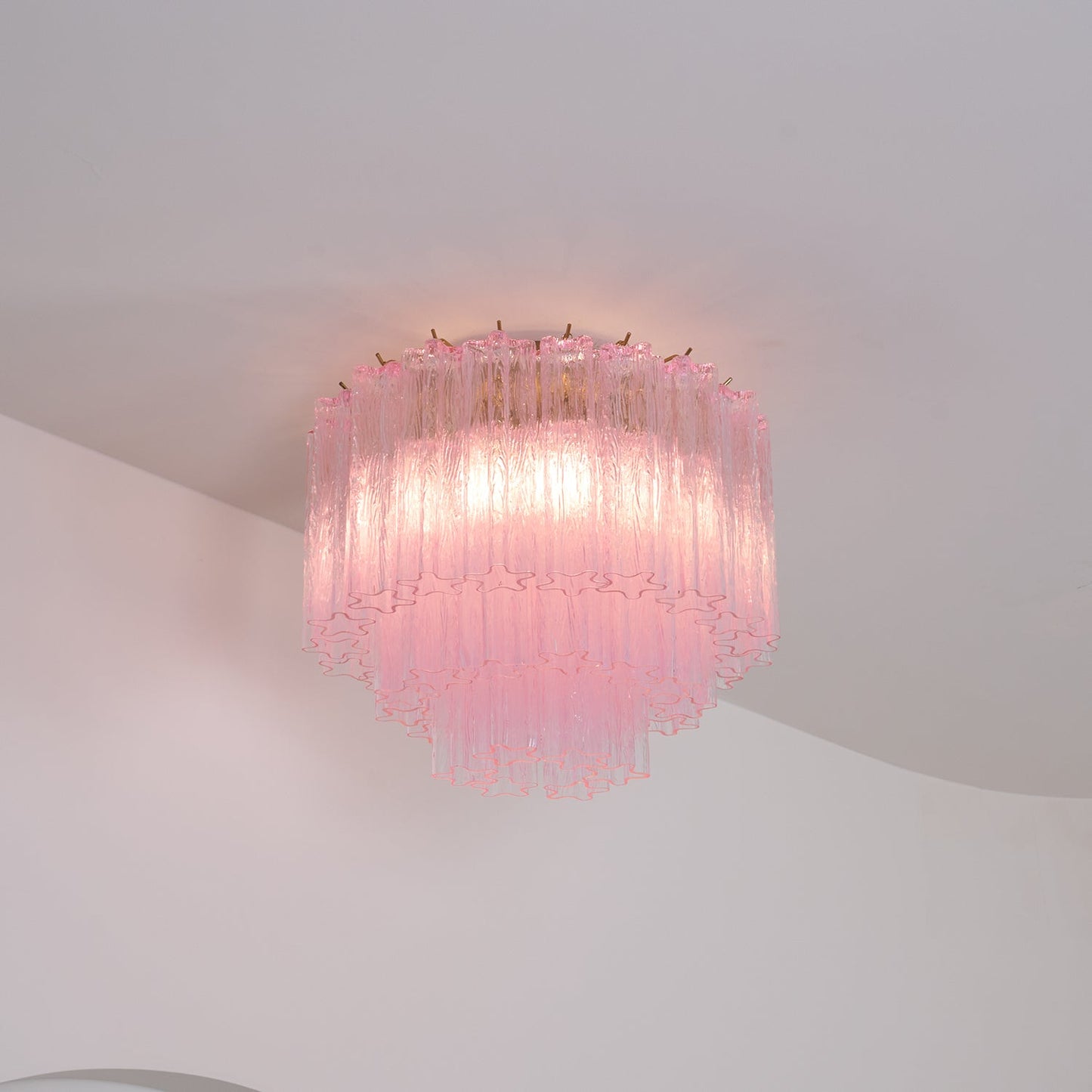 Murano Pink Glass Ceiling light Ceiling Light