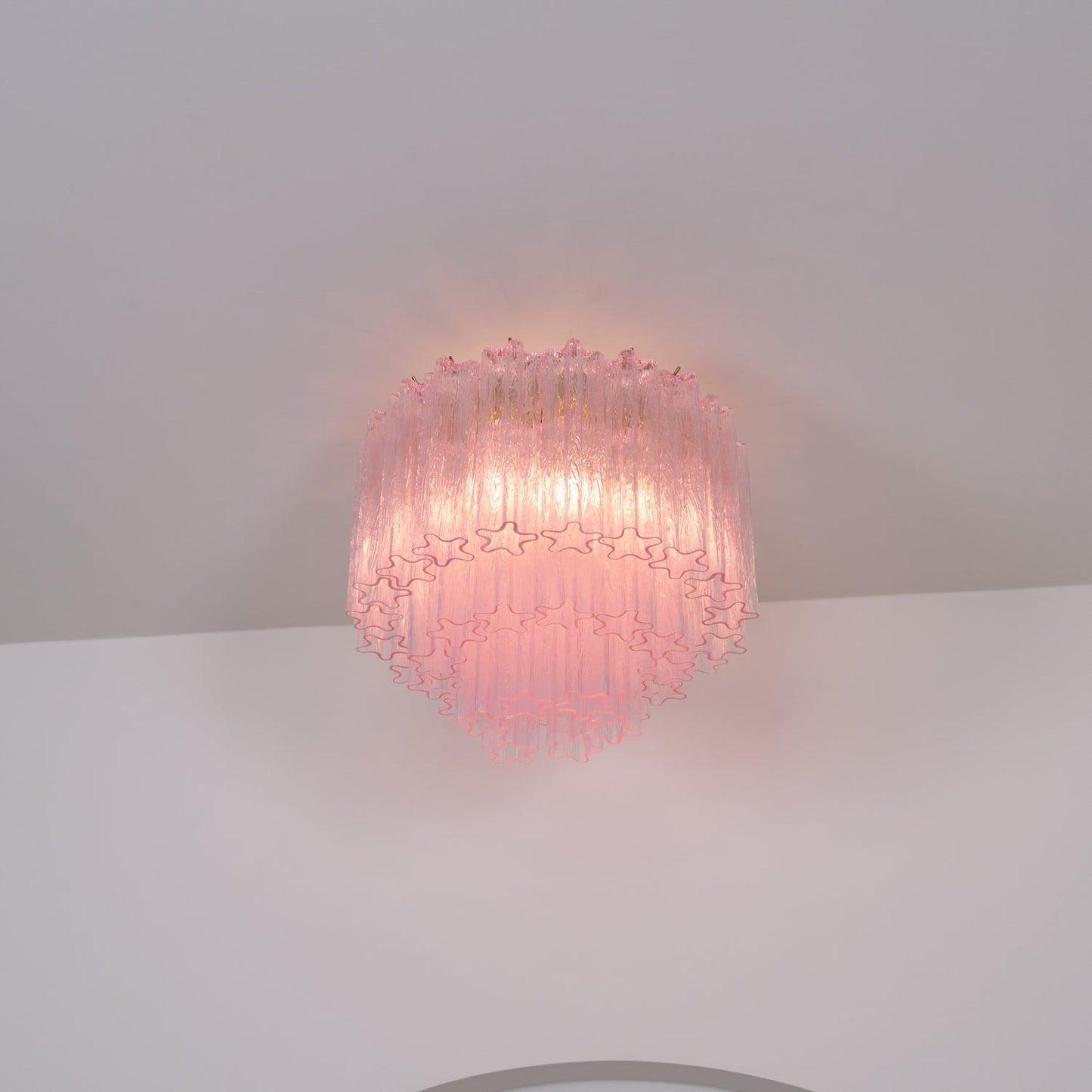 Murano Pink Glass Ceiling light Ceiling Light