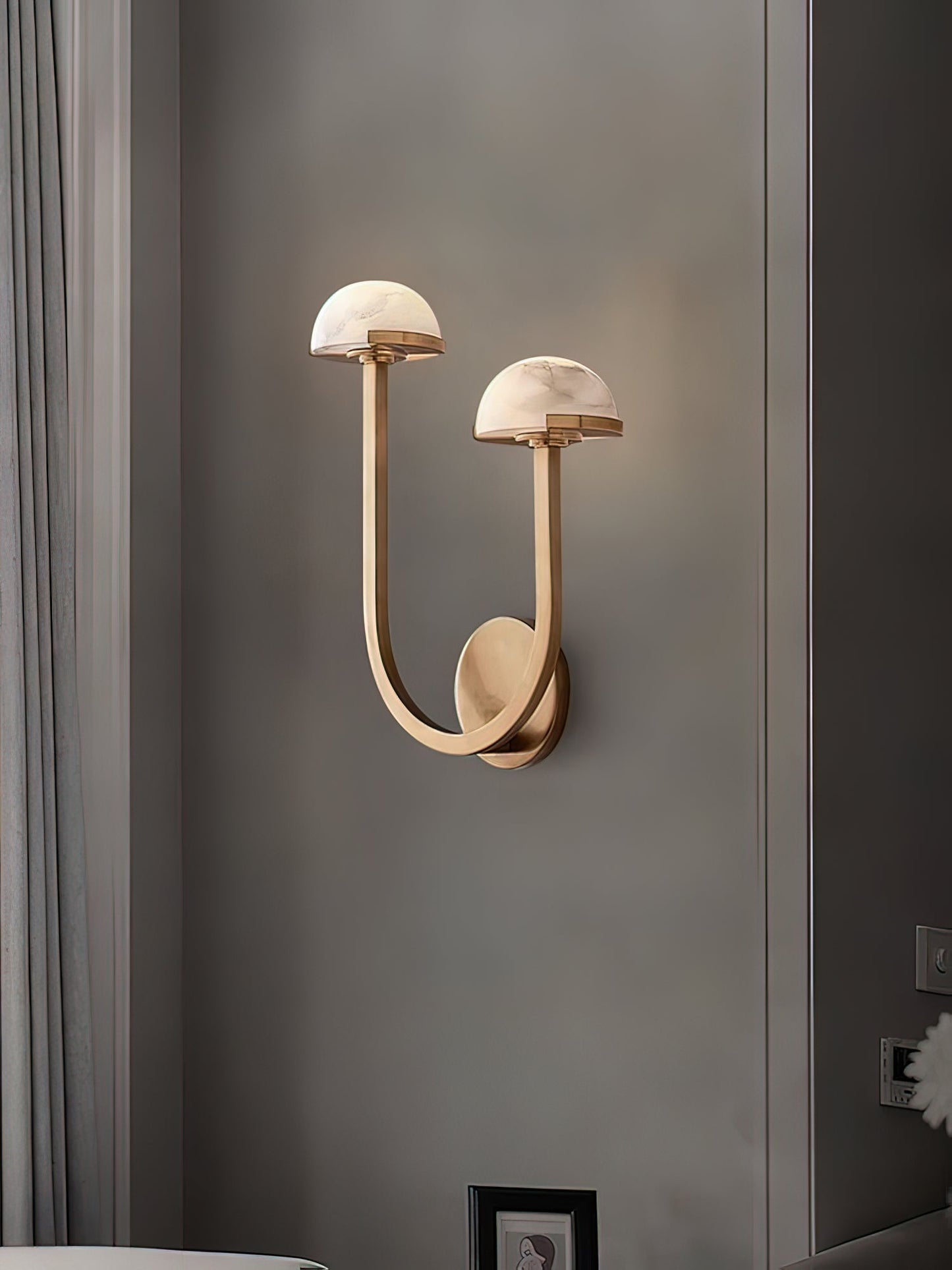 Mushroom Alabaster Wall light fixture Wall Lamp