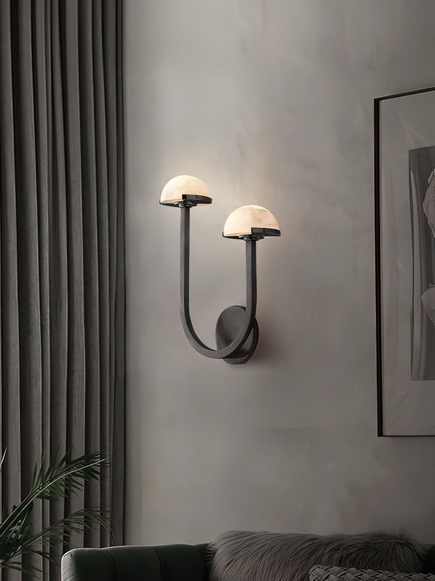 Mushroom Alabaster Wall light fixture Wall Lamp