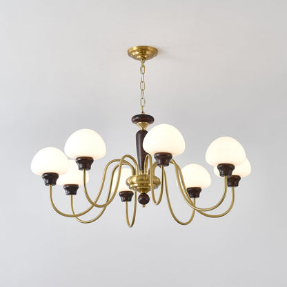 Mushroom Cap Gasolier Chandelier