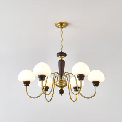 Mushroom Cap Gasolier Chandelier