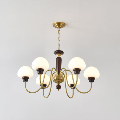 Mushroom Cap Gasolier Chandelier