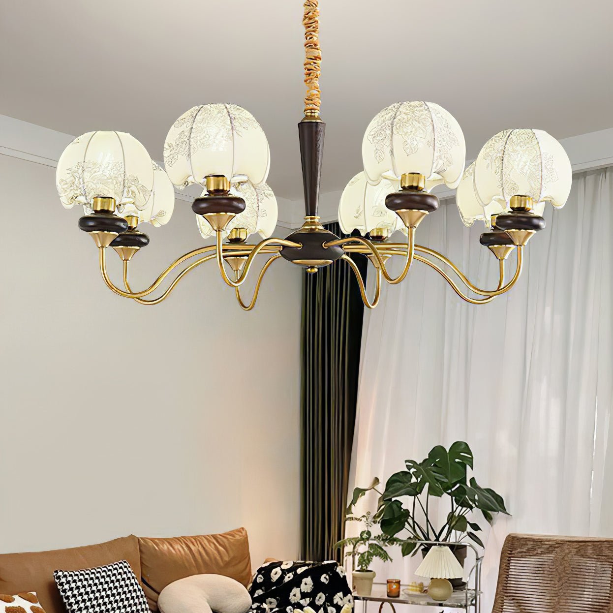 Mushroom Fabric Pendant light Chandelier