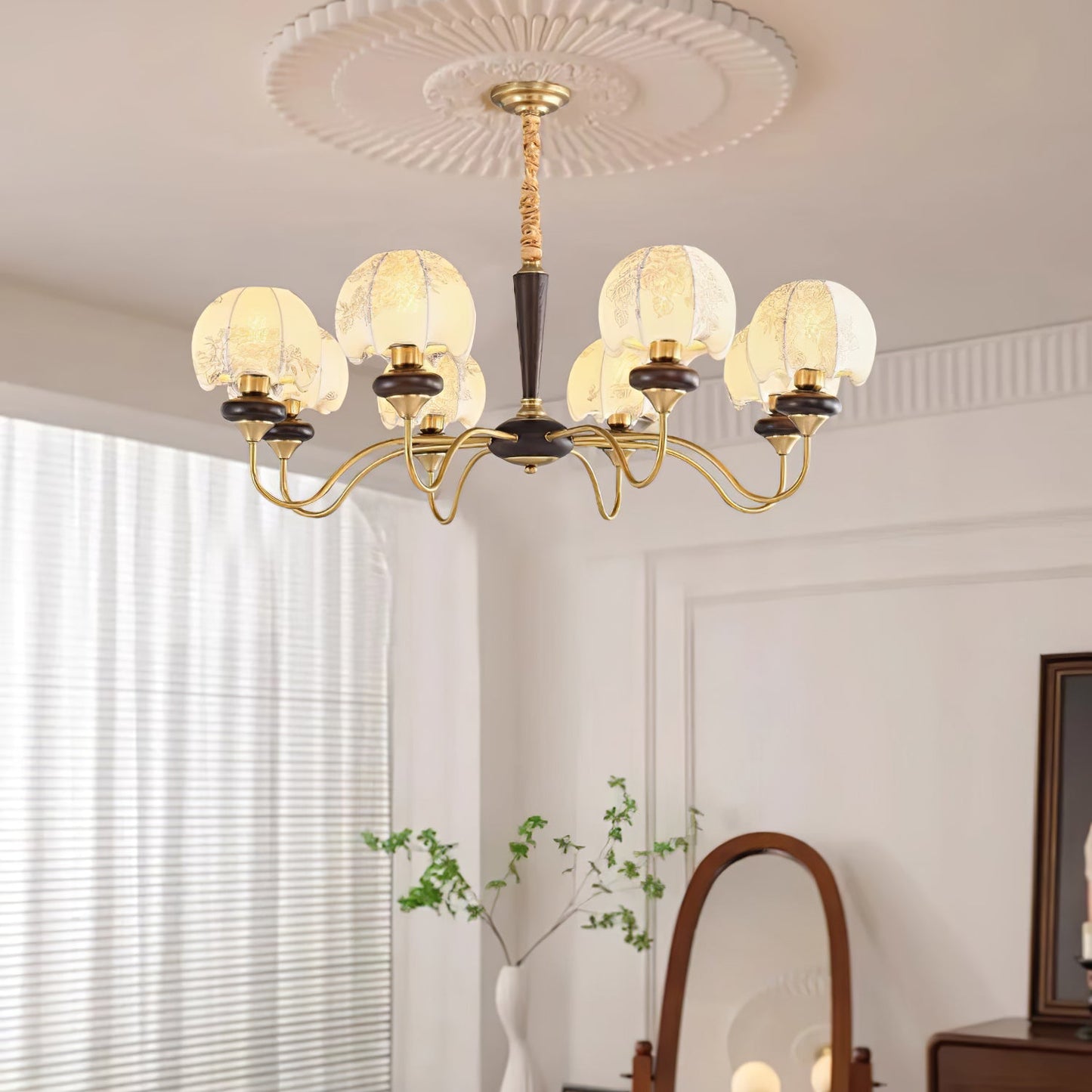 Mushroom Fabric Pendant light Chandelier