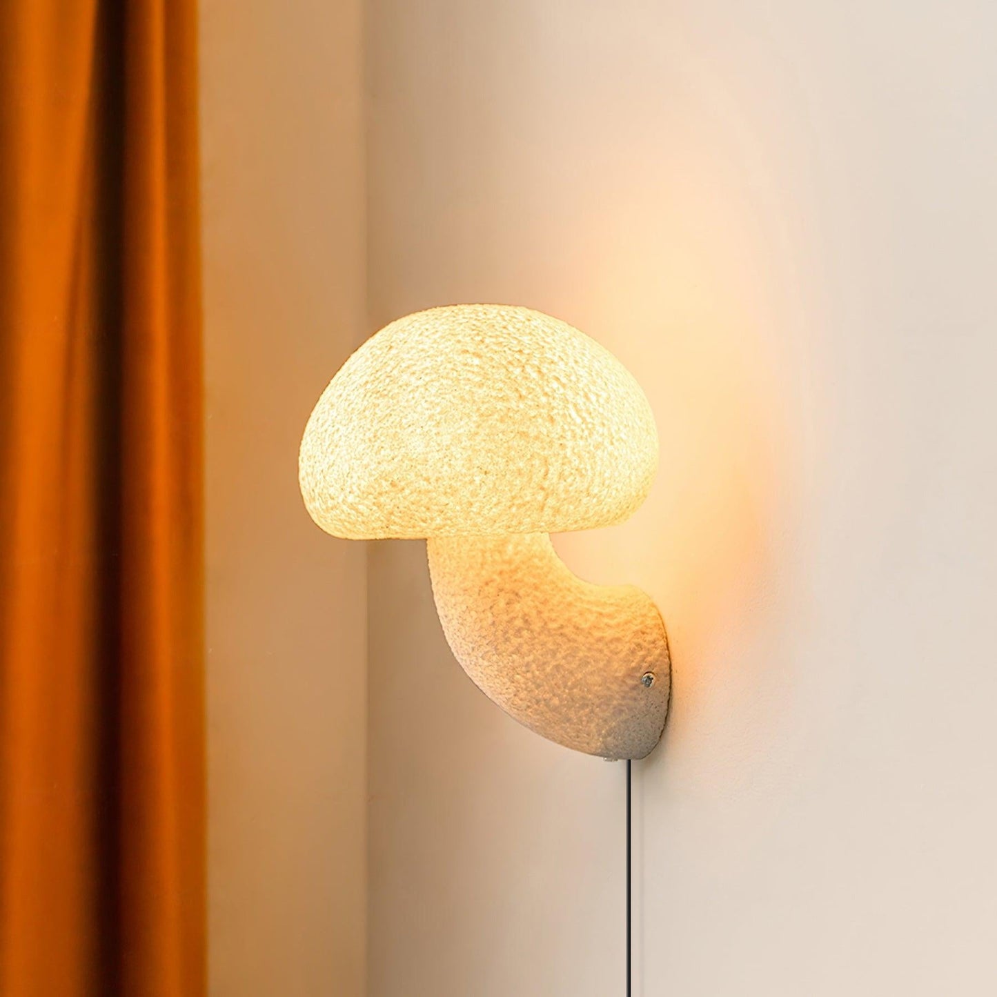 Mushroom Resin Plug-in Wall light fixture Wall Lamp