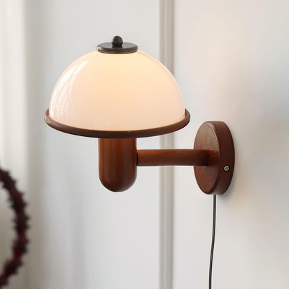 Mushroom Wood Lamp bracket Wall Lamp