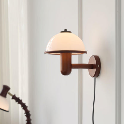 Mushroom Wood Lamp bracket Wall Lamp