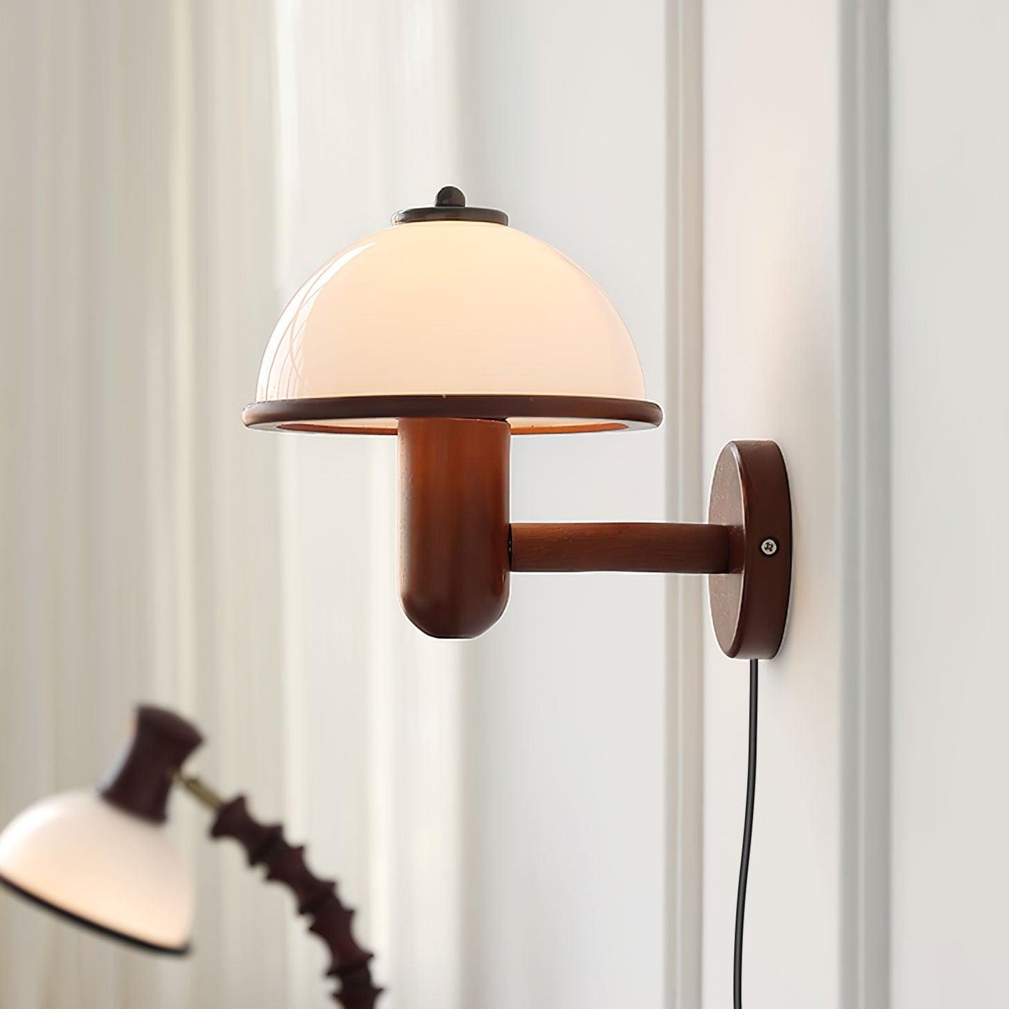 Mushroom Wood Lamp bracket Wall Lamp