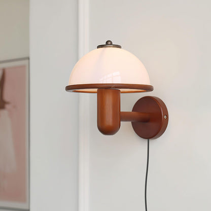 Mushroom Wood Lamp bracket Wall Lamp