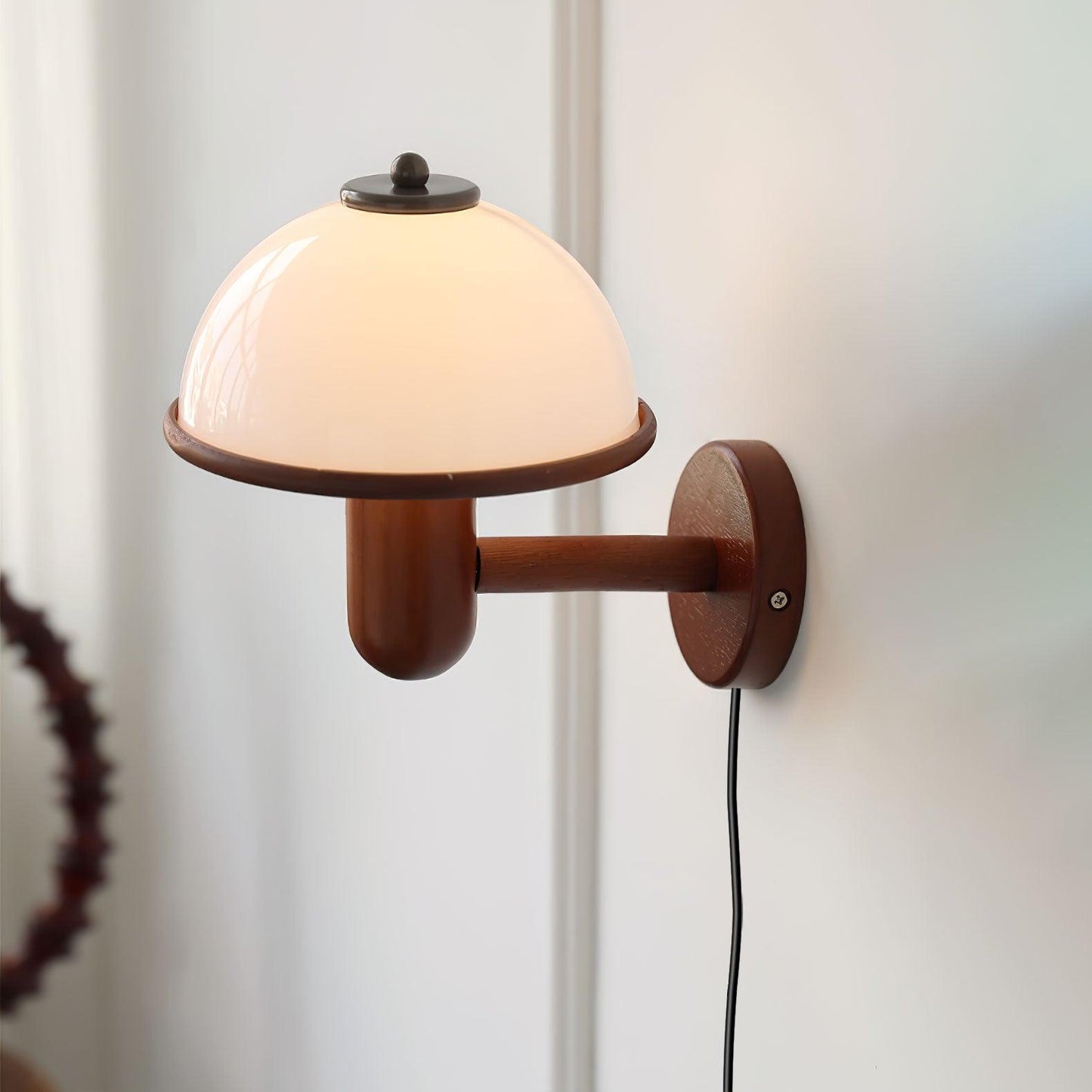 Mushroom Wood Lamp bracket Wall Lamp