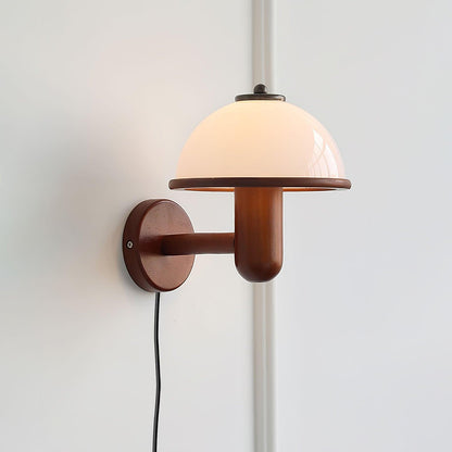 Mushroom Wood Lamp bracket Wall Lamp