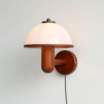 Mushroom Wood Lamp bracket Wall Lamp