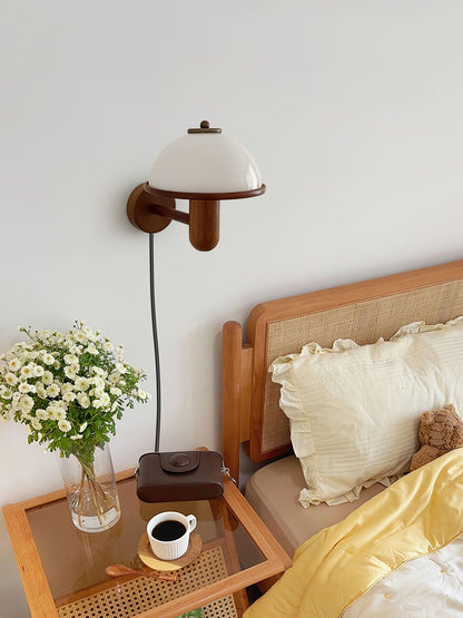 Mushroom Wood Lamp bracket Wall Lamp