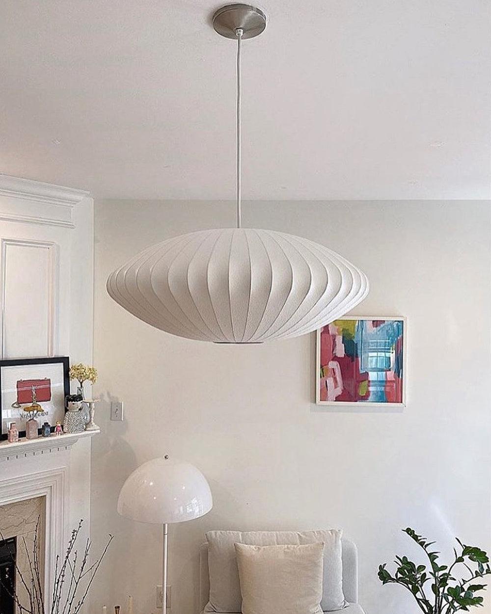 Bubble Mulberry Silk Pendant Lamp