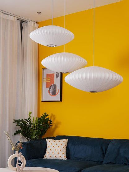 Bubble Mulberry Silk Pendant Lamp