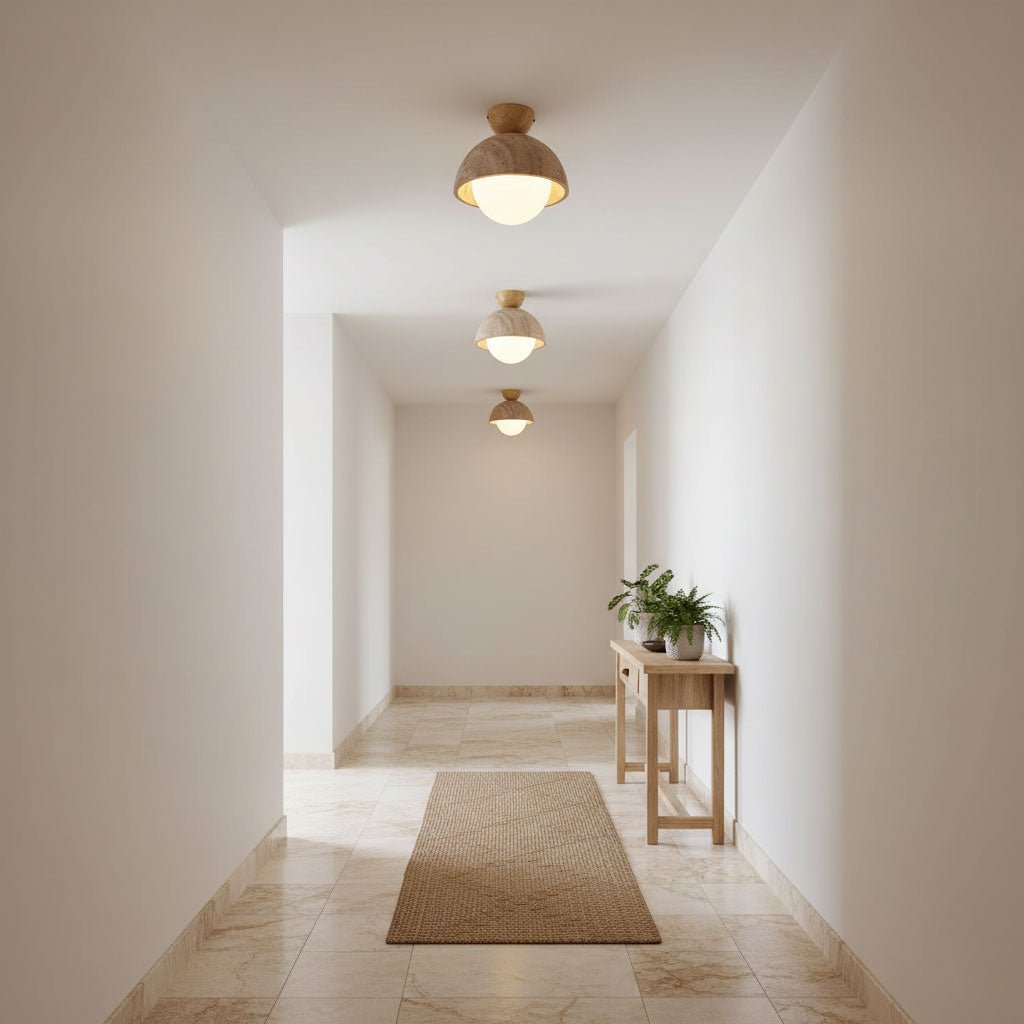 Nerio Travertine Ceiling Light