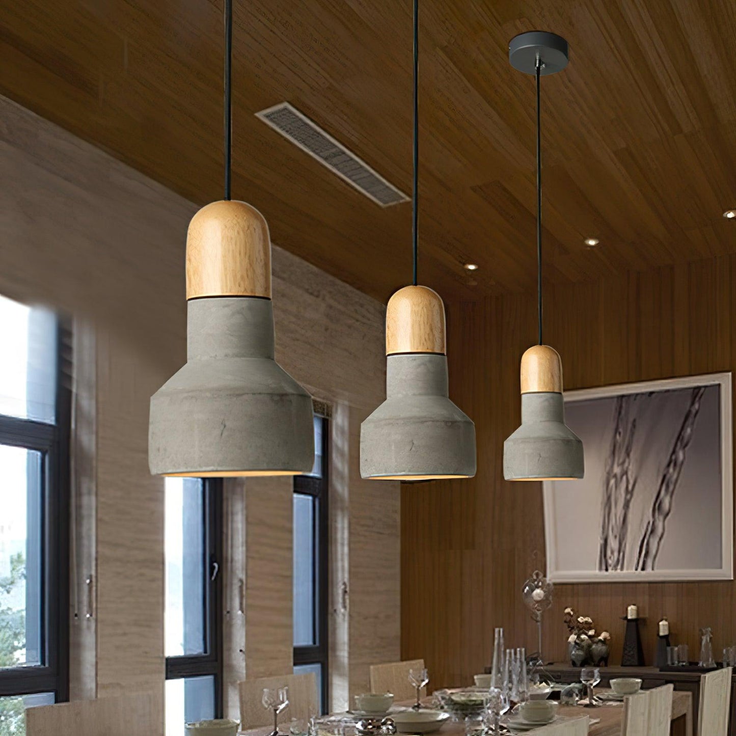 Nessa Wood Droplight Pendant Light