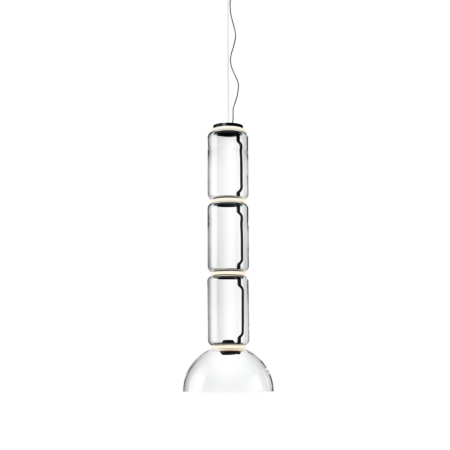 Cylindrical Glass Pendant Light