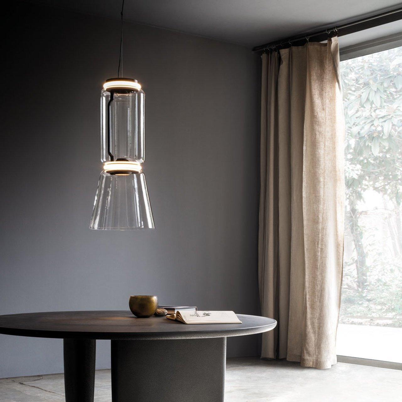 Cylindrical Glass Pendant Light