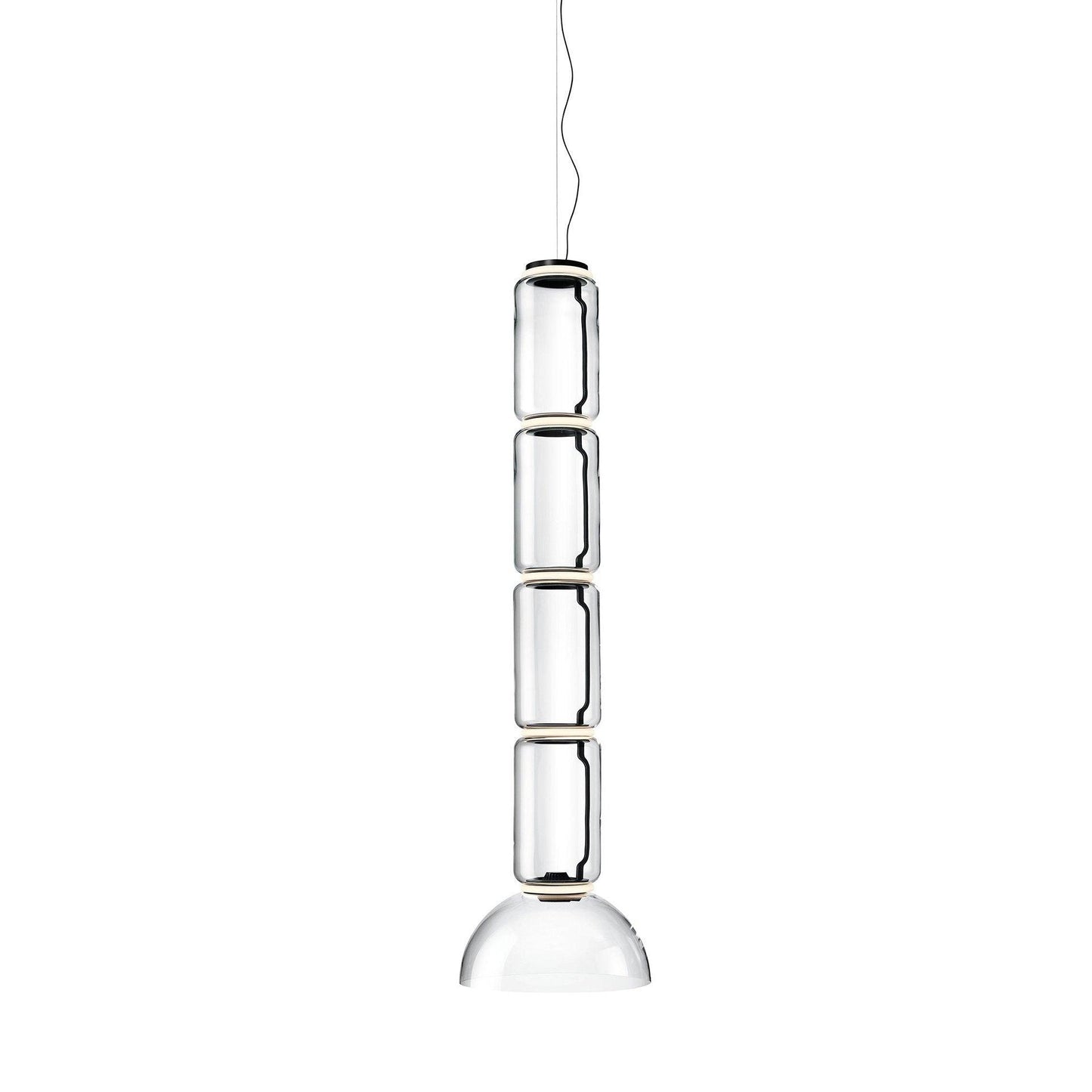 Cylindrical Glass Pendant Light