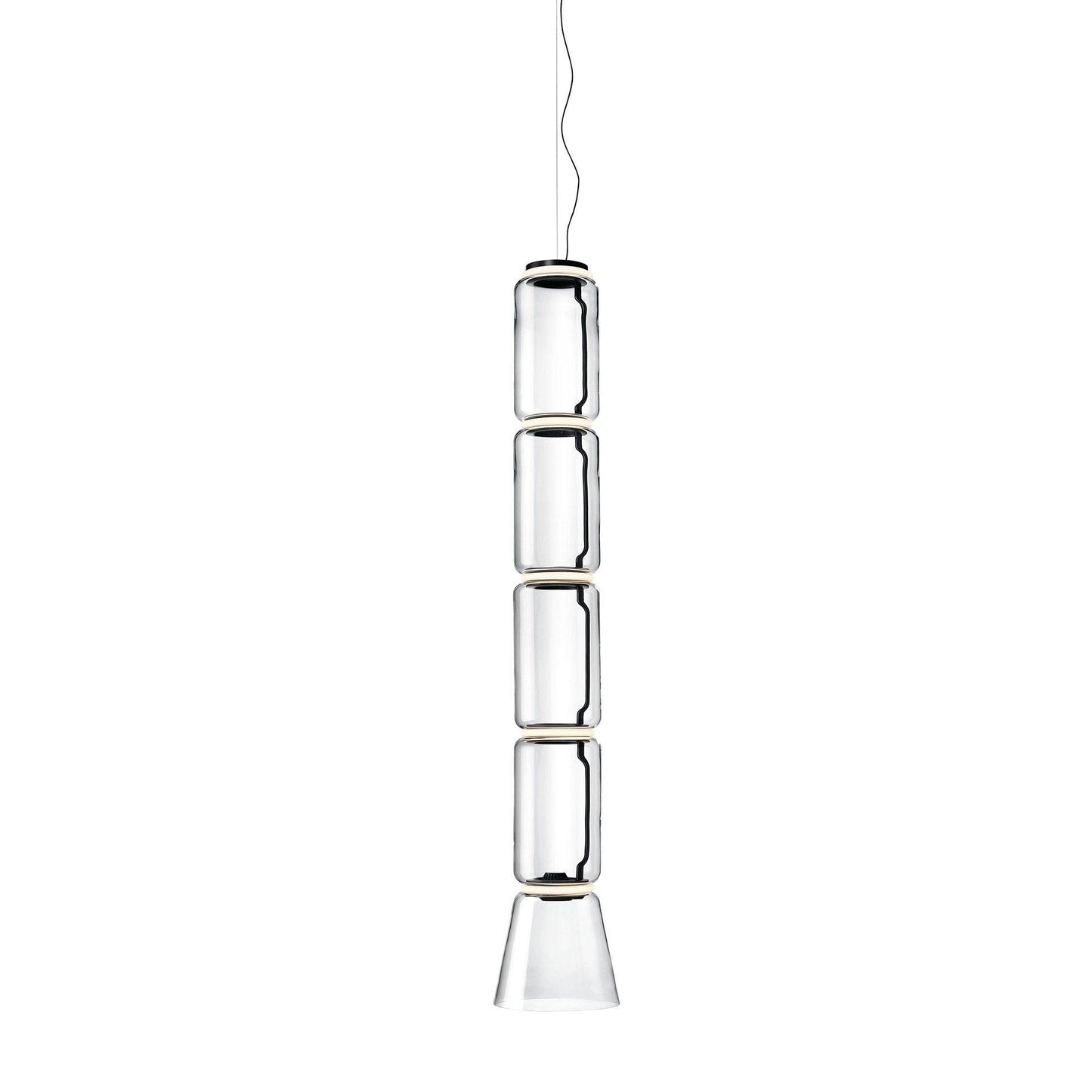 Cylindrical Glass Pendant Light