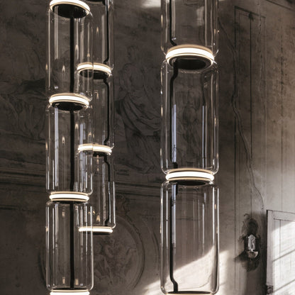 Cylindrical Glass Pendant Light