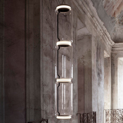 Cylindrical Glass Pendant Light