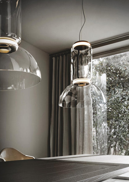 Cylindrical Glass Pendant Light