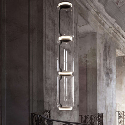 Cylindrical Glass Pendant Light