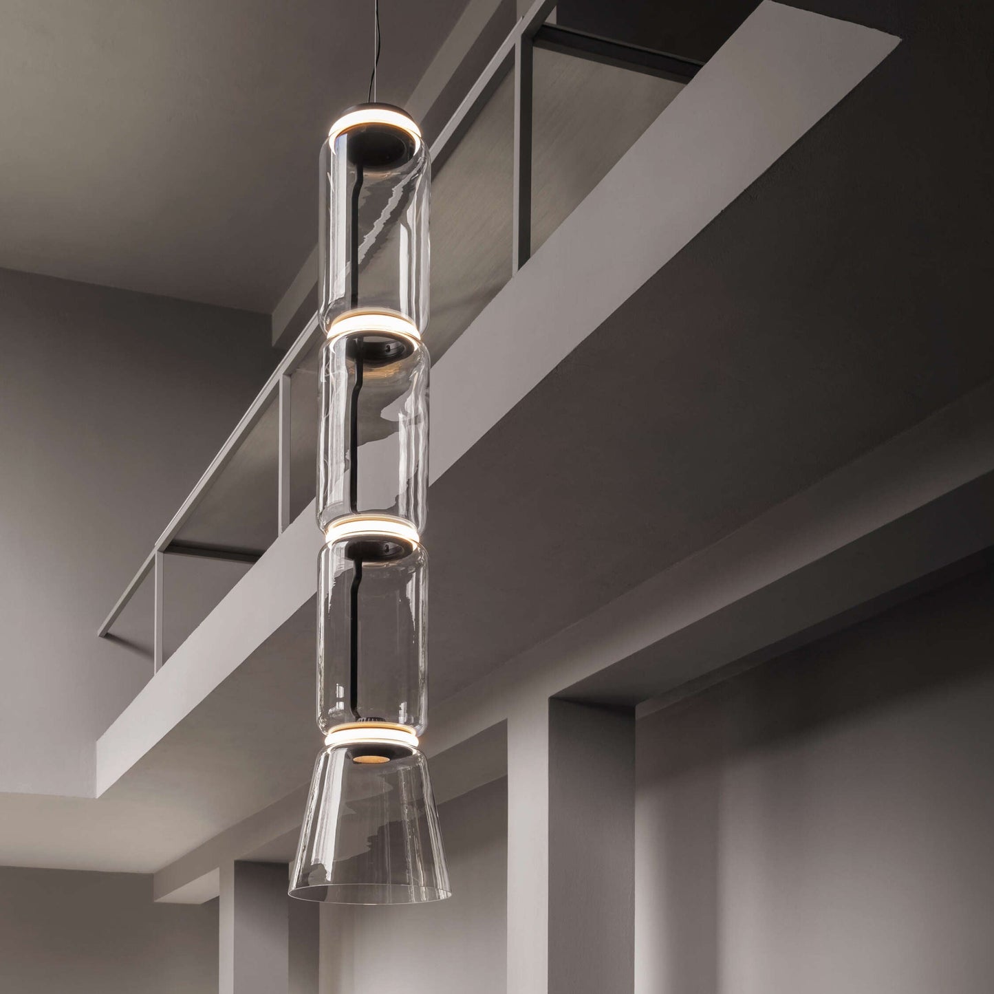 Cylindrical Glass Pendant Light