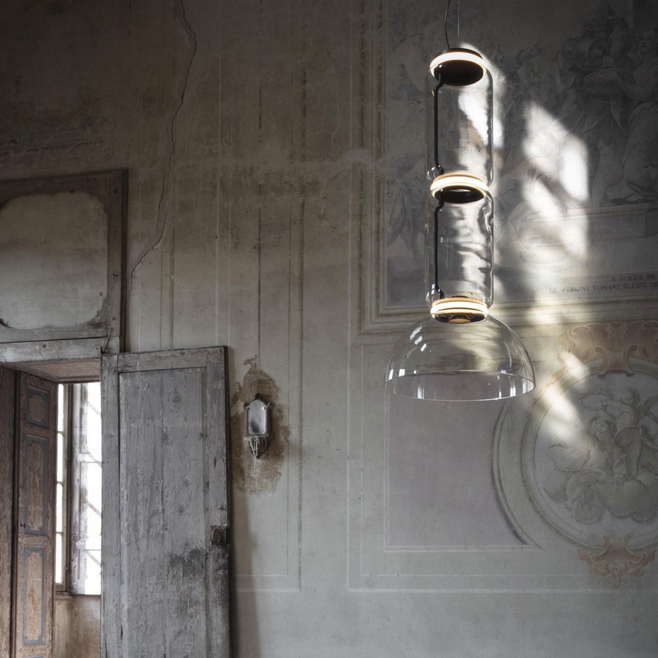 Cylindrical Glass Pendant Light