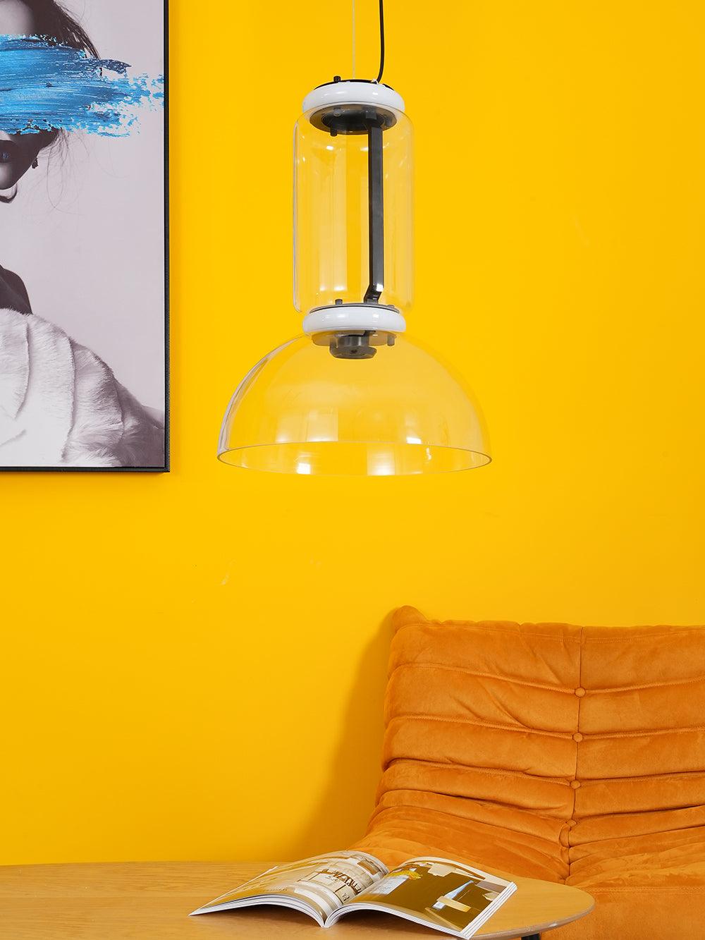 Cylindrical Glass Pendant Light