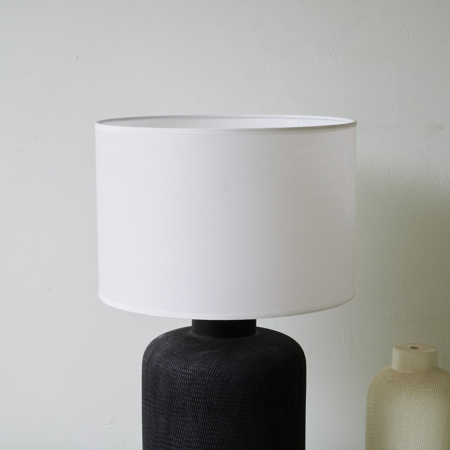 Nocturne Textured Black Table Lamp