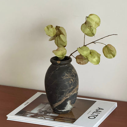 Noir Vein Stone Vase