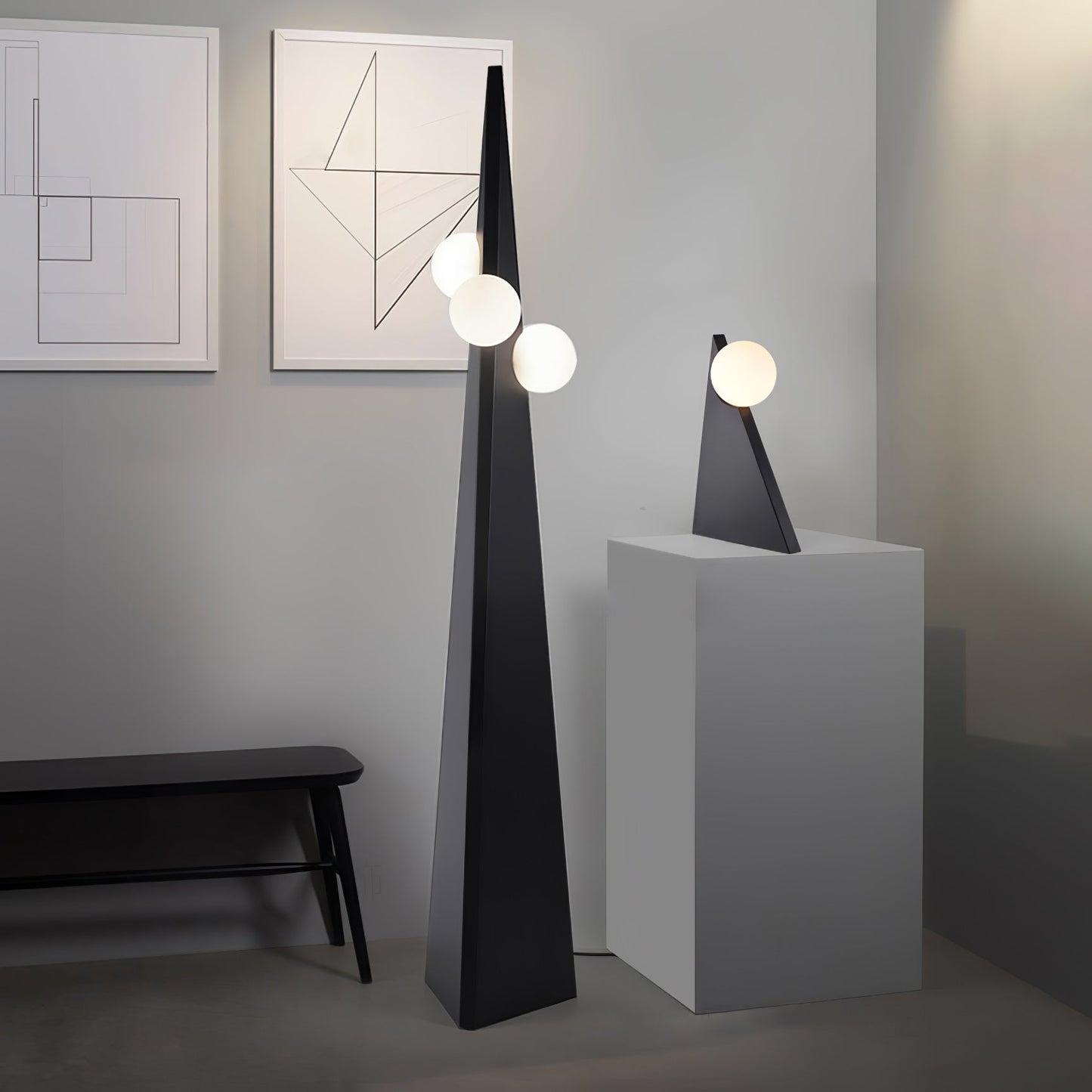 Noir Roy Torchiere Lamp Floor Lamp