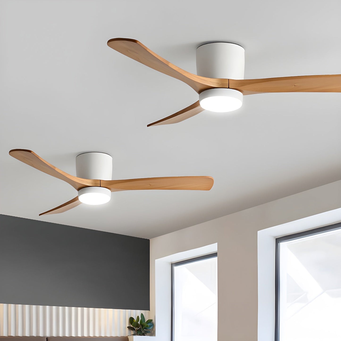 Nordic Wooden 42"/48" Ceiling fixture Ceiling Fan Light