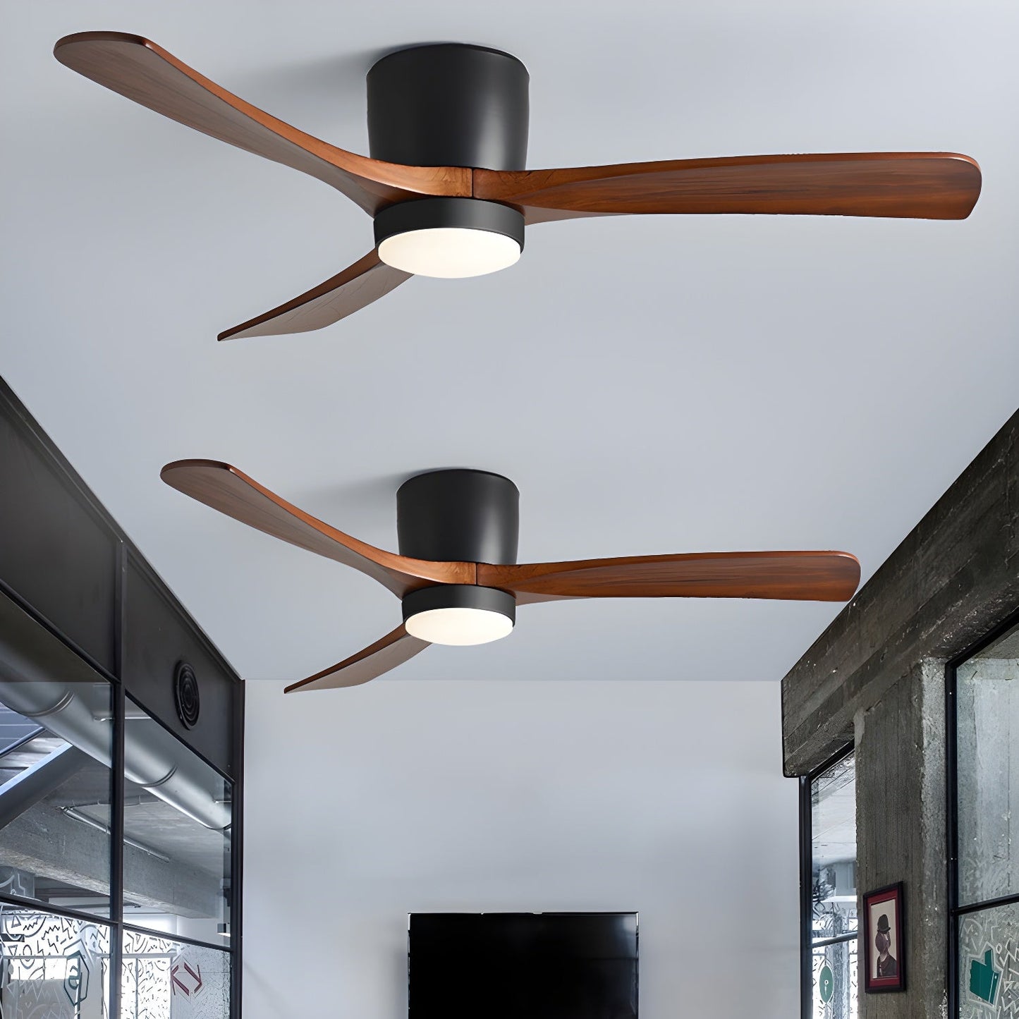 Nordic Wooden 42"/48" Ceiling fixture Ceiling Fan Light