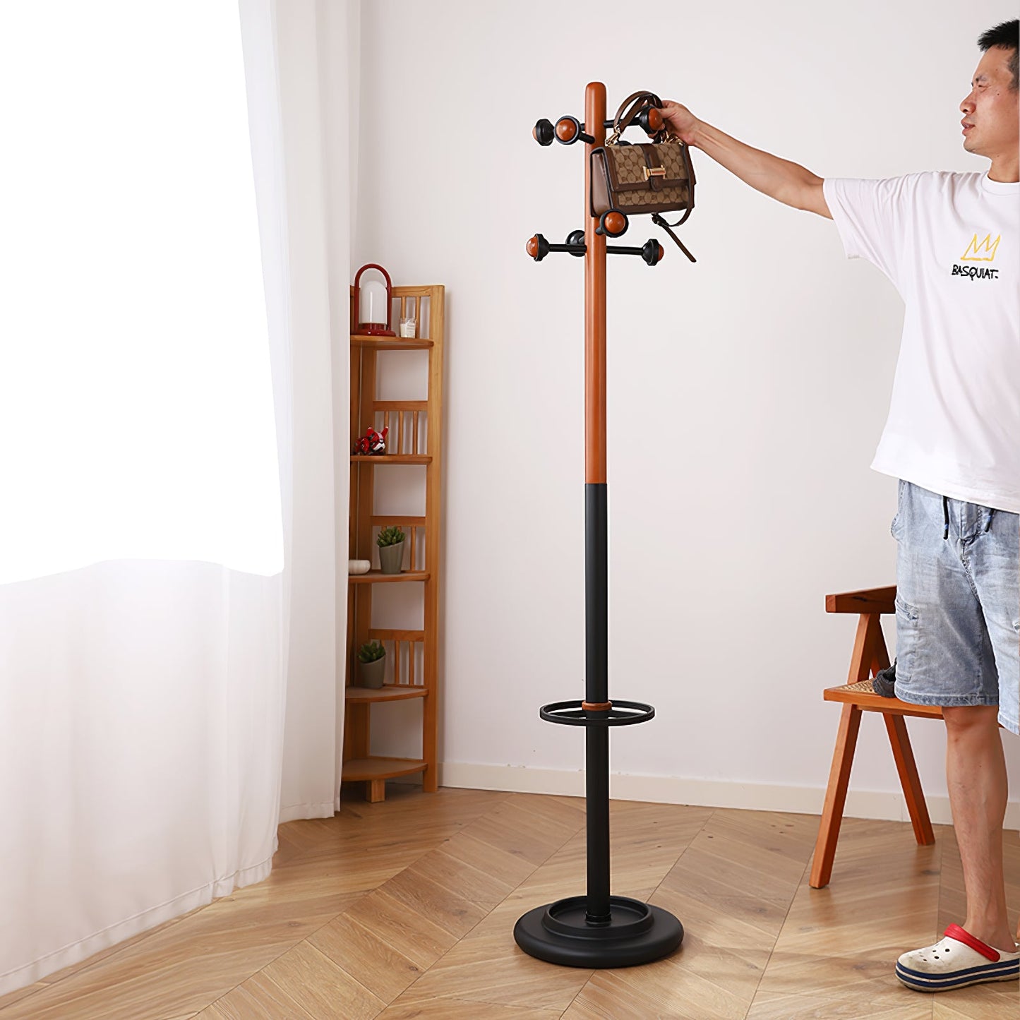 Nordic Wooden Coat Rack